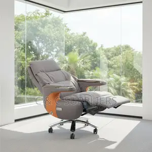 PU Leather Reclining CEO's Office Chair - Brown