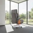 PU Leather Reclining CEO's Office Chair - Brown - 3