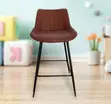 Metal Frame Leather Bar Stool - Brand New - 2