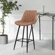 Metal Frame Leather Bar Stool - Brand New - 3