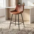 Metal Frame Leather Bar Stool - Brand New - 5