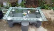 Executive Glass Table with Puff Stool - 2