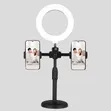 Double Stand Holder with 6-inch Ring Light - 1