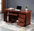 1.2m Mahogany Office Desk with Drawers and Cupboard - 2