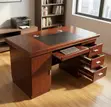1.2m Mahogany Office Desk with Drawers and Cupboard - 5