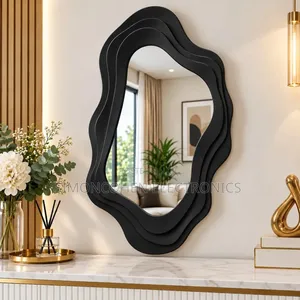 Wavy Wall Mirror - Black