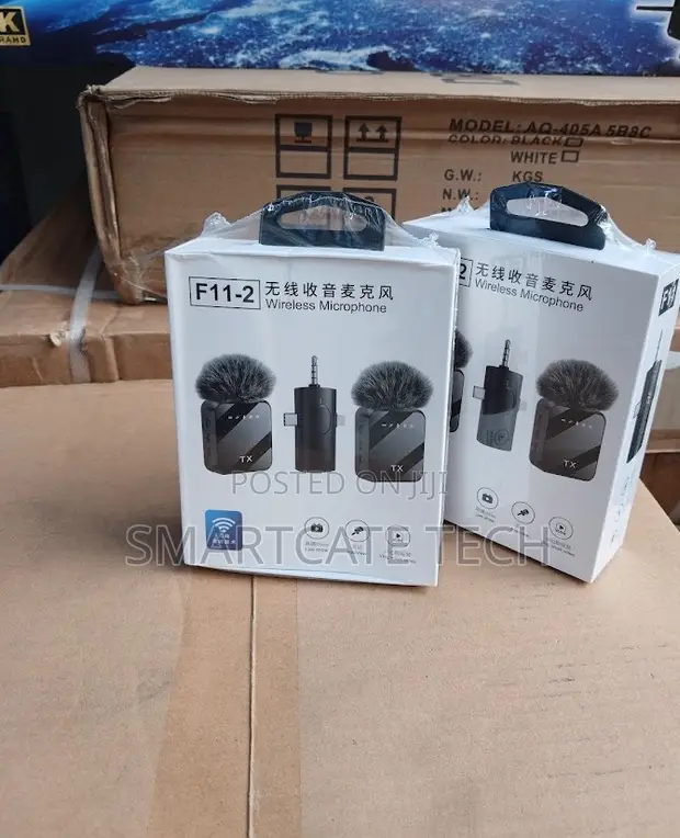 F11-2 2-Channel Wireless Lavalier Microphone kwa Simu - 1