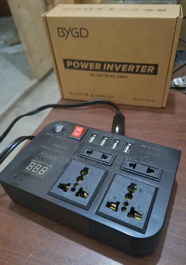 300W Car Power Inverter with Multi-Plug AC Sockets - 1