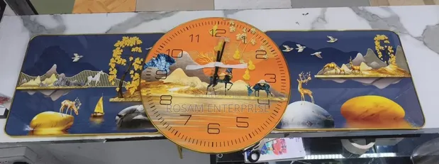Elegant Wall Clock & Wall Art Set - 1
