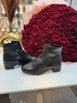 Leather Ankle Boots - Black - 1