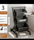 3 Tier Multi-Functional Steel Vegetable & Fruit Rack - 1