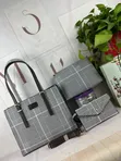 Lady's Checked Handbag - Extra Large - 1
