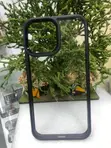 Transparent Case with Black Silicone Bumper for iPhone 13 Pro - 1