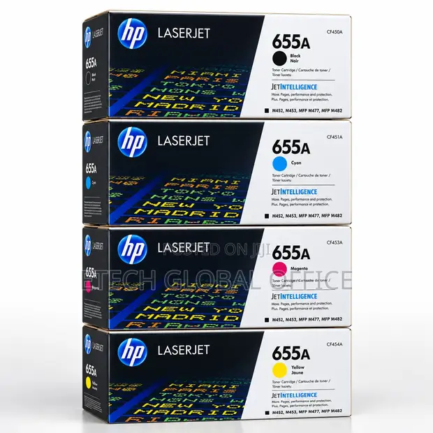 Genuine HP 655A Black LaserJet Toner Cartridge - 1