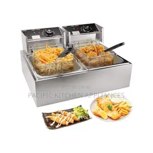 Macro Fryer Chuma cha Kutolea Chuma 12L Chenye Matangi Mawili (6L+6L)