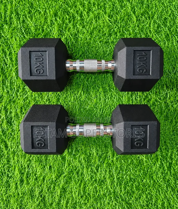 Dumbbell ya Hexagon 10kg (Jozi) - 1