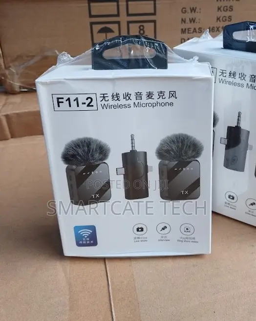 F11-2 Rechargeable Wireless Lavalier Microphone Set - 1