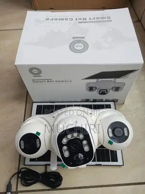 V380 Triple PTZ Battery CCTV Camera 6MP Solar 4G