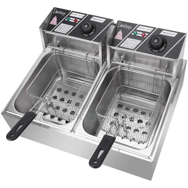 Nunix DF-6D Electric Double Deep Fryer 12L - 1