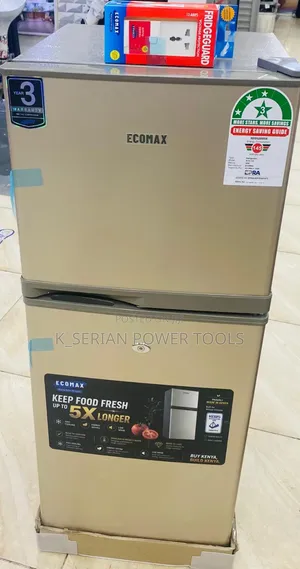 Ecomax 118L Double Door Fridge with Free Fridge Guard