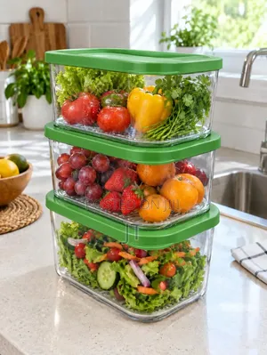 3 Pcs Glass Food Storage Containers (750ml)