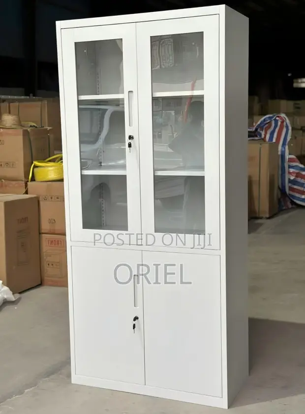 Steel Office Storage Cabinet - White - 1