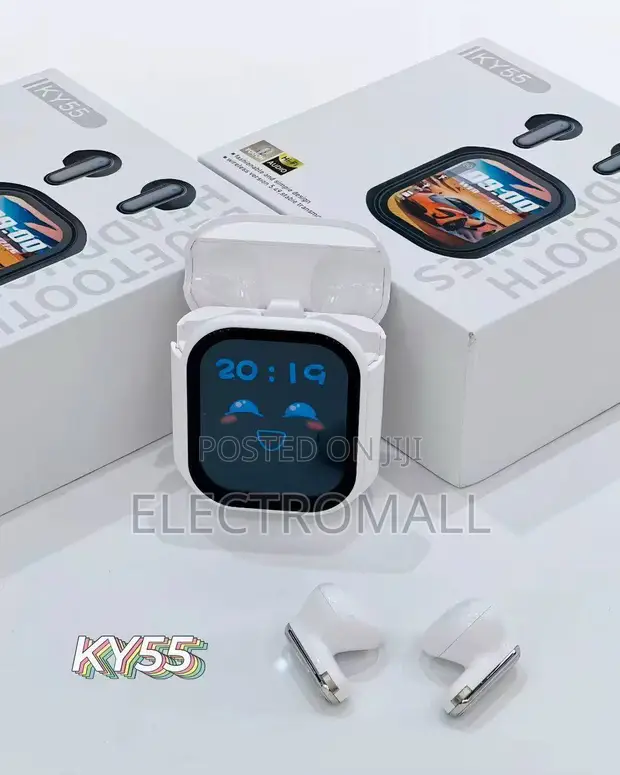 KY55 TWS Wireless Earbuds with Smart Touch Screen Case - 1