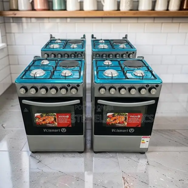 Brand New 3 Gas Burners + 1 Electric Free Standing Cooker - 1