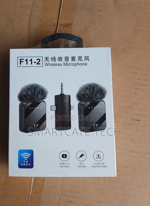 F11-2 Wireless Lavalier Microphone 2-Pack for Smartphones - 1