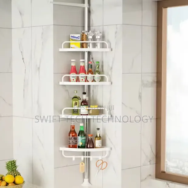 4 Tier Adjustable Telescopic Corner Shelf - 1