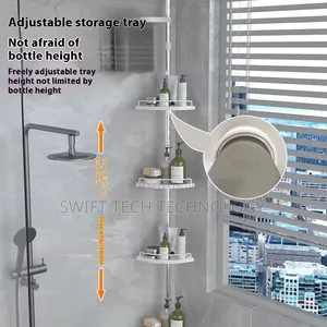 4 Tier Adjustable Telescopic Corner Shelf
