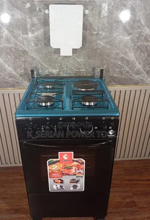 Euroken 50x55cm Jiko la Kusimama 3+1 na Oven ya Umeme