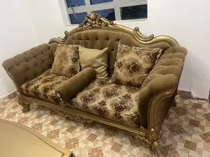 Grand Royal Style Sofa Set ya Viti 7 na Meza
