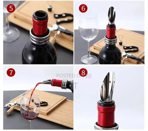 5pcs Stainless Steel Wine Bottle Opener Set - 1
