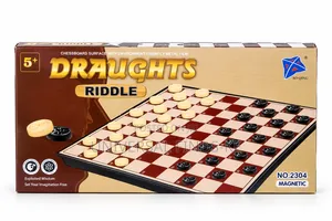 Draughts Checkers Board Game Set - Family Strategy Game