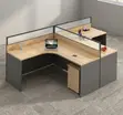 Curved Office Workstation for 2 People - 2
