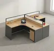 Curved Office Workstation for 2 People - 3