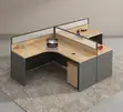 Curved Office Workstation for 2 People - 5