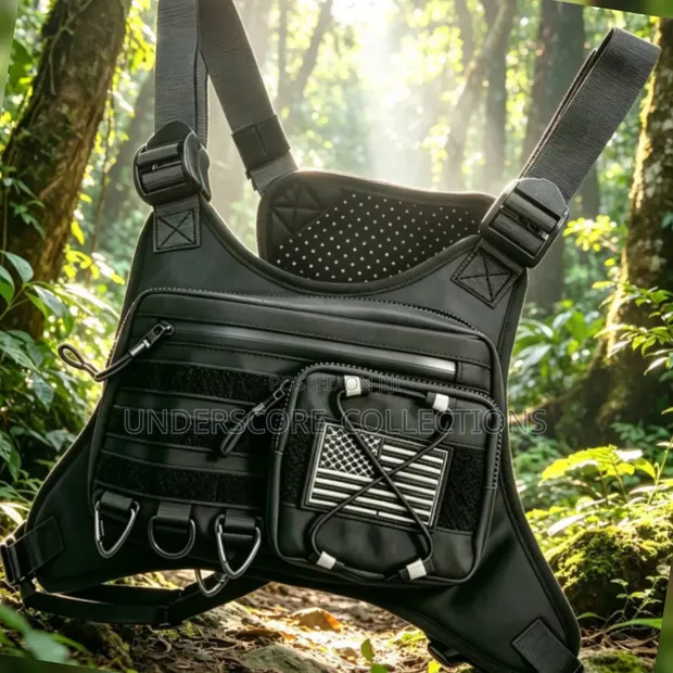 Black Tactical Sports Chest Rig Bag - 1