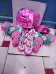 Bright Pink Inline Skates (Size 34-39) with Helmet & Gloves - 2