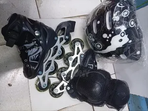 Inline Skates (Ukubwa 31-34) - Nyeusi