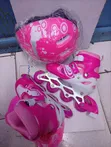 Inline Skates Rangi ya Pink (Size 31-34) na Vifaa Kamili - 2