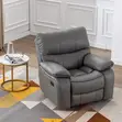 Kochi ya Ofisi ya Ngozi ya Rangi ya Kahawia ya Kaa Moja ya Recliner - 4
