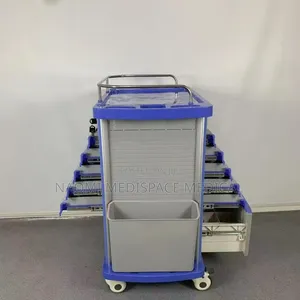 Anaesthesia Cart with Compartments and Wheels