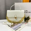 Ladies Genuine Leather Chain Handbag - 2