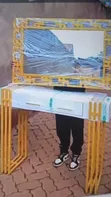 Jedwali la Konsoli la Kifahari na Seti ya Kioo - 2