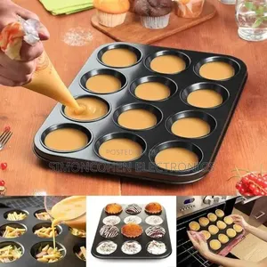 Nonstick 12-Hole Cupcake Baking Tin