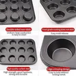 Nonstick 12-Hole Cupcake Baking Tin - 3