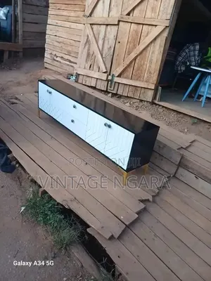 Modern 6ft Black TV Stand Unit