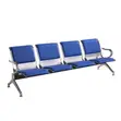 4-Link Blue Padded Office Bench - 2